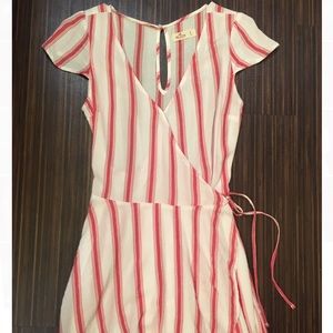 Stripped Wrap Romper